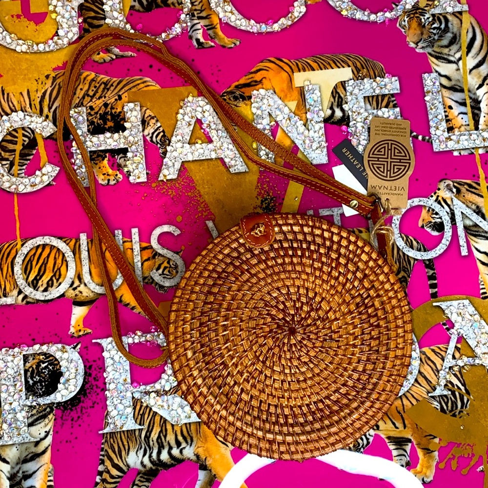 Handcrafted Round Wicker Bag